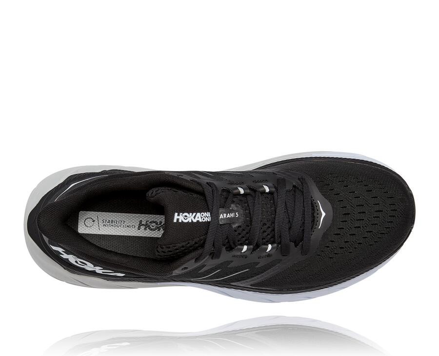 Hoka One One Hardloopschoenen Heren - Arahi 5 - Zwart/Wit - XJ1463258